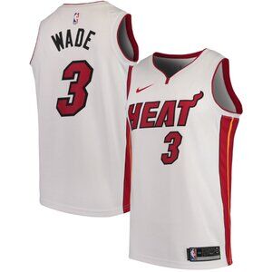 Nike Dwyane Wade Miami Heat Swingman Jersey Large White and Red